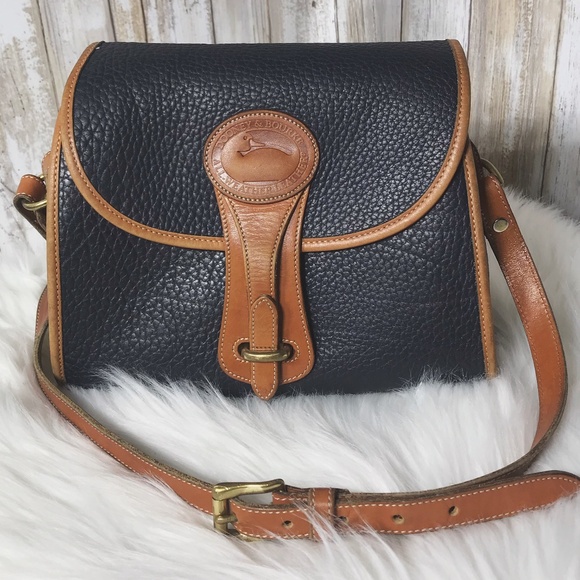 Dooney & Bourke Handbags - DOONEY & BOURKE Vintage Crossbody Purse Black Tan